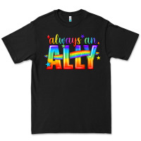 Black Always An Ally Pride LGBTQ Premium Tee - BundleAndBundleShop