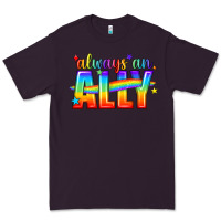 Plum Always An Ally Pride LGBTQ Premium Tee - BundleAndBundleShop