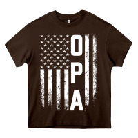 Chocolate Brown opa gift america flag gift for men father's day pullover hoodie Heavy Core Tee - linhVisuals