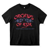Black orchids of asia kraft massage football t shirt Heavy Core Tee - linhVisuals