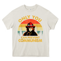 Cream vintage only you can prevent communism funny bear camping t shirt Heavy Core Tee - linhVisuals