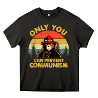 Vintage Only You Can Prevent Communism Funny Bear Camping T Shirt Heavy Core Tee | Teevron