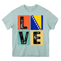Arona vintage retro i love bosnia flag for bosnian pride gift t shirt Heavy Core Tee - linhVisuals