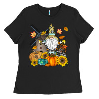 Black Happy Fall Ladies Tee - CowhideDigitalArt