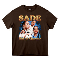 Chocolate Brown Sade Love Deluxe Rare Heavy Core Tee - linhVisuals