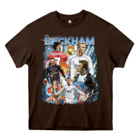 Chocolate Brown David Beckham Vintage Heavy Core Tee - linhVisuals