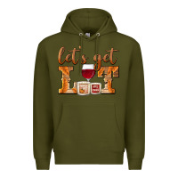 Army Green let's get lit candles Premium Hoodie - BarkalooDesign