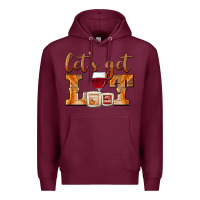 Burgundy let's get lit candles Premium Hoodie - BarkalooDesign