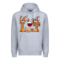 Heather Grey let's get lit candles Premium Hoodie - BarkalooDesign