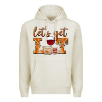 Oatmeal Heather let's get lit candles Premium Hoodie - BarkalooDesign