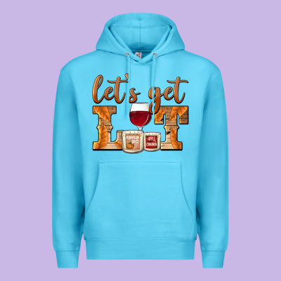 Let's Get Lit Candles Premium Hoodie Designed By Barkaloodesign