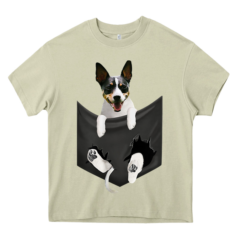 Rat Terrier Dog In Pocket, Rattie Puppy, Ratting Terrier T Shirt Heavy Core Tee by linhVisuals | Teevron