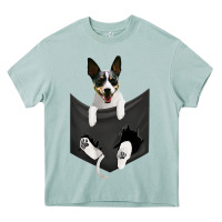 Arona rat terrier dog in pocket, rattie puppy, ratting terrier t shirt Heavy Core Tee - linhVisuals