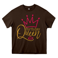 Chocolate Brown birthday queen shirt, womens birthday shirt, birthday t shirt Heavy Core Tee - linhVisuals