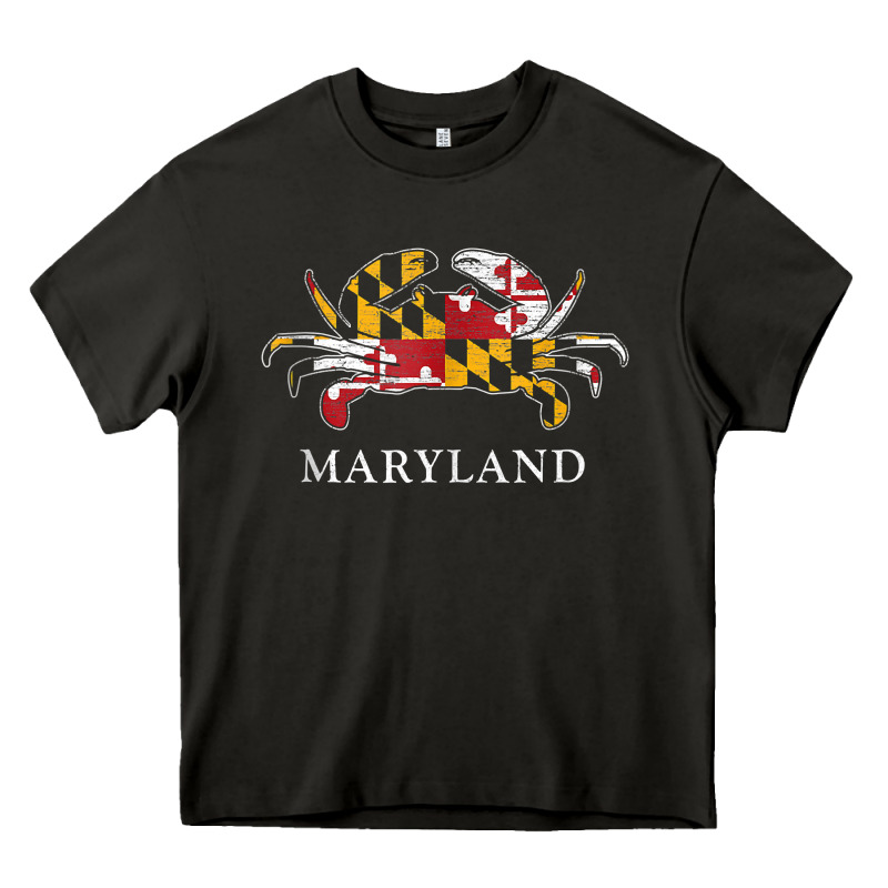 Retro Maryland Crab State Flag Vintage Travel Tank Top Heavy Core Tee by linhVisuals | Teevron