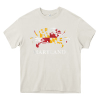 Cream retro maryland crab state flag vintage travel tank top Heavy Core Tee - linhVisuals