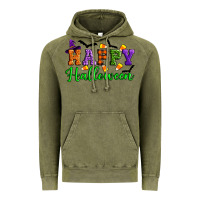 Vintage Olive Happy halloween Vintage Hoodie - Artiststas