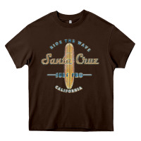 Chocolate Brown santa cruz, ca vintage surfers tshirt Heavy Core Tee - linhVisuals