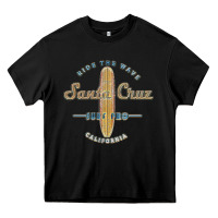 Black santa cruz, ca vintage surfers tshirt Heavy Core Tee - linhVisuals