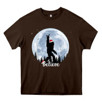 Chocolate Brown santa bigfoot christmas rock funny sasquatch believe xmas t shirt Heavy Core Tee - linhVisuals
