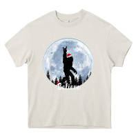 Cream santa bigfoot christmas rock funny sasquatch believe xmas t shirt Heavy Core Tee - linhVisuals