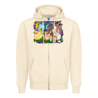Sandshell easter farm chicks and bunny Zipper Hoodie - RanaPortraitStore