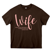 Chocolate Brown wife collection t shirt Heavy Core Tee - linhVisuals