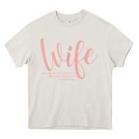 Cream wife collection t shirt Heavy Core Tee - linhVisuals