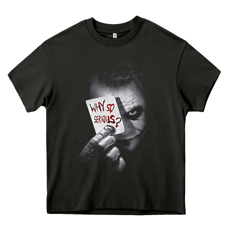 Us Dc Dark Knight Photo Why So Serious 01 Black H Pullover Hoodie Heavy Core Tee by linhVisuals | Teevron