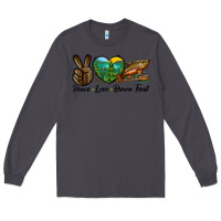 Smoke Peace Love Brown Trout Long Sleeve Tee - LillyAllenDesigns
