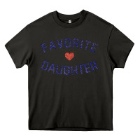 Asphalt womens favorite daughter heart distressed vintage faded classic t shir Heavy Core Tee - linhVisuals