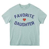 Arona womens favorite daughter heart distressed vintage faded classic t shir Heavy Core Tee - linhVisuals