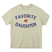 Mossy womens favorite daughter heart distressed vintage faded classic t shir Heavy Core Tee - linhVisuals
