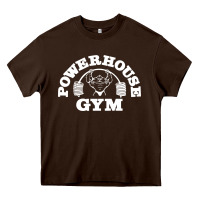 Chocolate Brown POWERHOUSE GYM POPULAR Heavy Core Tee - linhVisuals