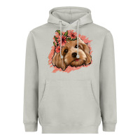 Moon Dust cockapoo floral pink glitter Heavyweight Hoodie - Jasminsmagicworld