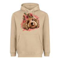 Mushroom cockapoo floral pink glitter Heavyweight Hoodie - Jasminsmagicworld