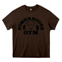 Chocolate Brown POWERHOUSE GYM Heavy Core Tee - linhVisuals