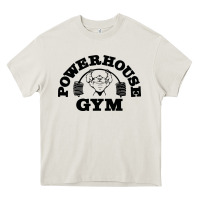 Cream POWERHOUSE GYM Heavy Core Tee - linhVisuals