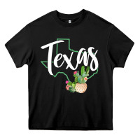 Black texas state map pride cactus vintage texas sweatshirt Heavy Core Tee - linhVisuals