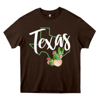 Chocolate Brown texas state map pride cactus vintage texas sweatshirt Heavy Core Tee - linhVisuals