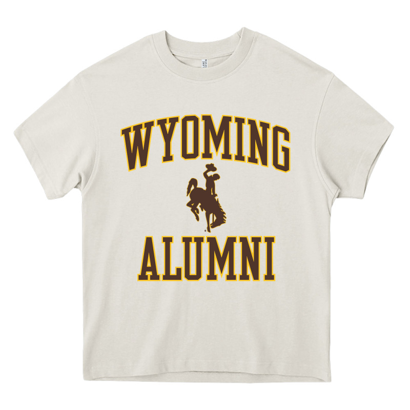 Wyoming Cowboys Apparel Alumni Classic Arch Long Sleeve T Shirt Heavy Core Tee by linhVisuals | Teevron