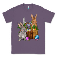 Lavender Bunnys carrots eggs with basket easter Classic Tee - OliviaCreatesArt