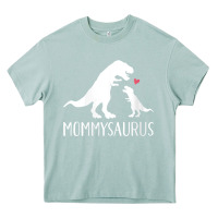 Arona womens mommysaurus mom and baby dinosaur v neck t shirt Heavy Core Tee - linhVisuals