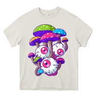 Cream psychedelic mushroom hippie magic fungus shrooms trance rave t shirt Heavy Core Tee - linhVisuals