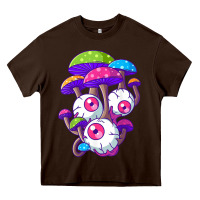 Psychedelic Mushroom Hippie Magic Fungus Shrooms Trance Rave T Shirt Heavy Core Tee | Teevron