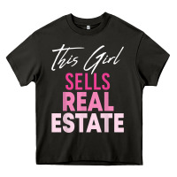 Asphalt this girl sells real estate realtor real estate agent broker t shirt Heavy Core Tee - linhVisuals