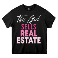 Black this girl sells real estate realtor real estate agent broker t shirt Heavy Core Tee - linhVisuals