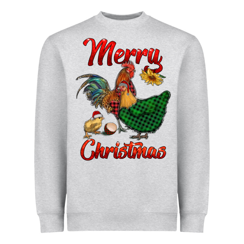 Merry Christmas Chickens Heavyweight Sweatshirt by RanaPortraitStore | Teevron