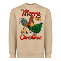 Mushroom merry christmas chickens Heavyweight Sweatshirt - RanaPortraitStore