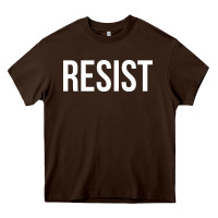 Chocolate Brown resist mens Heavy Core Tee - linhVisuals
